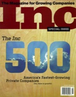 Cover of the 2002 Inc. 500 special issue of Inc. Magazine featuring America’s Fastest-Growing Private Companies, including Fiber Network Solutions ranked No. 332.