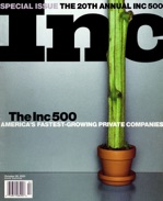 Cover of the 20th Annual Inc. 500 special issue of Inc. Magazine featuring America’s Fastest-Growing Privately Held Companies, including Fiber Network Solutions ranked No. 68 in 2001.