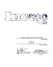 Official 2002 Inc. 500 award certificate recognizing Fiber Network Solutions as the No. 332 fastest-growing privately held company in America, presented by Inc. Magazine. 