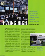 Pittsburgh TEQ magazine feature titled “Flying High” profiling David J. Koch, President and CEO of Fiber Network Solutions, highlighting FNSI’s rapid growth, Tier-One Internet strategy, innovative management, and entrepreneurial leadership.