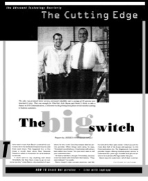 David J. Koch, President of Fiber Network Solutions, and Kyle Bacon, Vice President of Operations, featured in The Cutting Edge magazine discussing FNSI’s strategic telecommunications growth and partnership with ICG Communications.