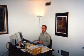 Chris Myers in his office